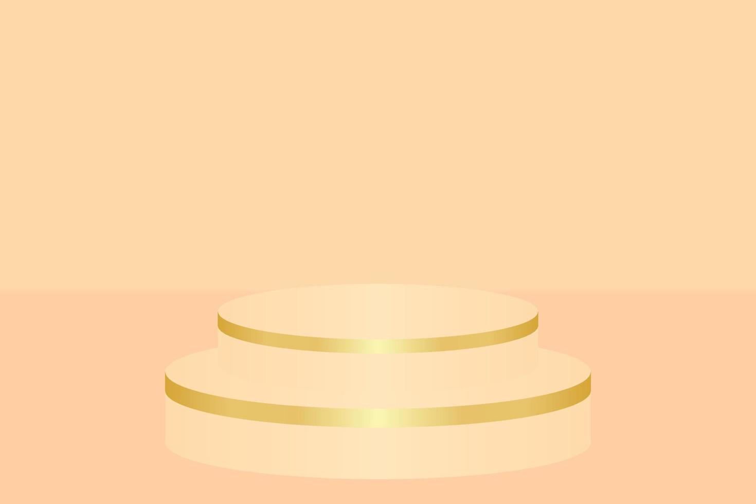 Minimalist Podium 3D Background Design vector