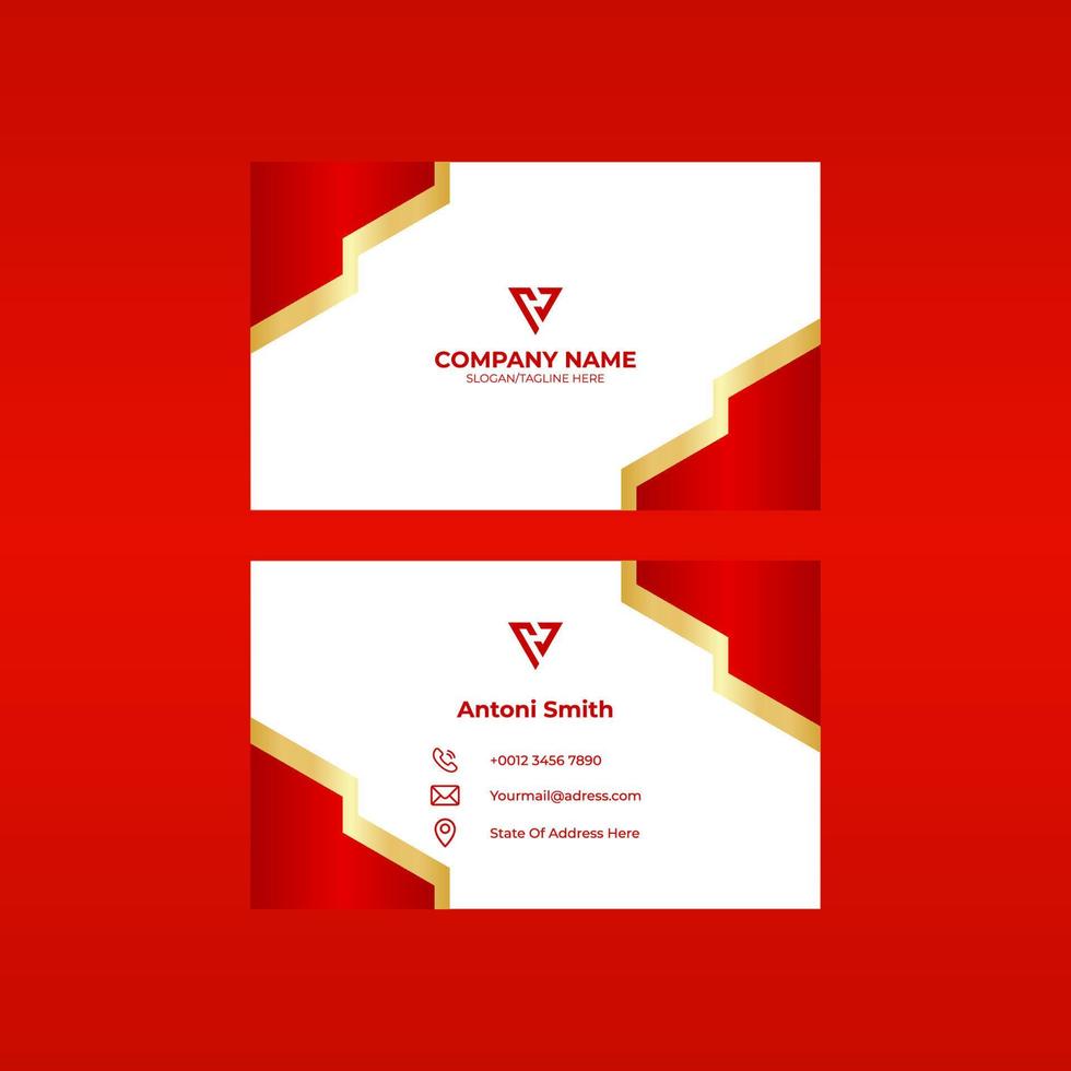 Red Design Business Card Tamplate vector