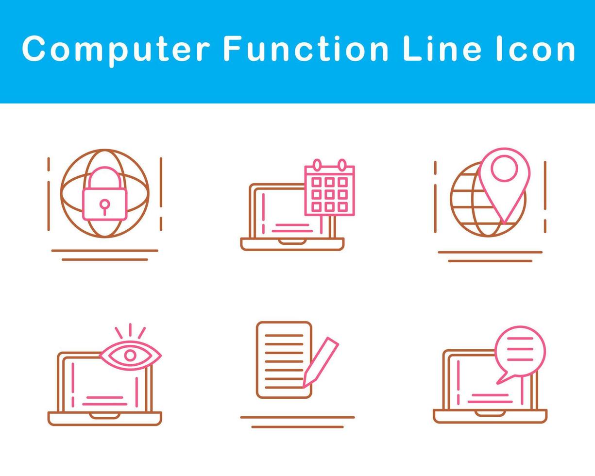 Computer Function Vector Icon Set 21459099 Vector Art at Vecteezy