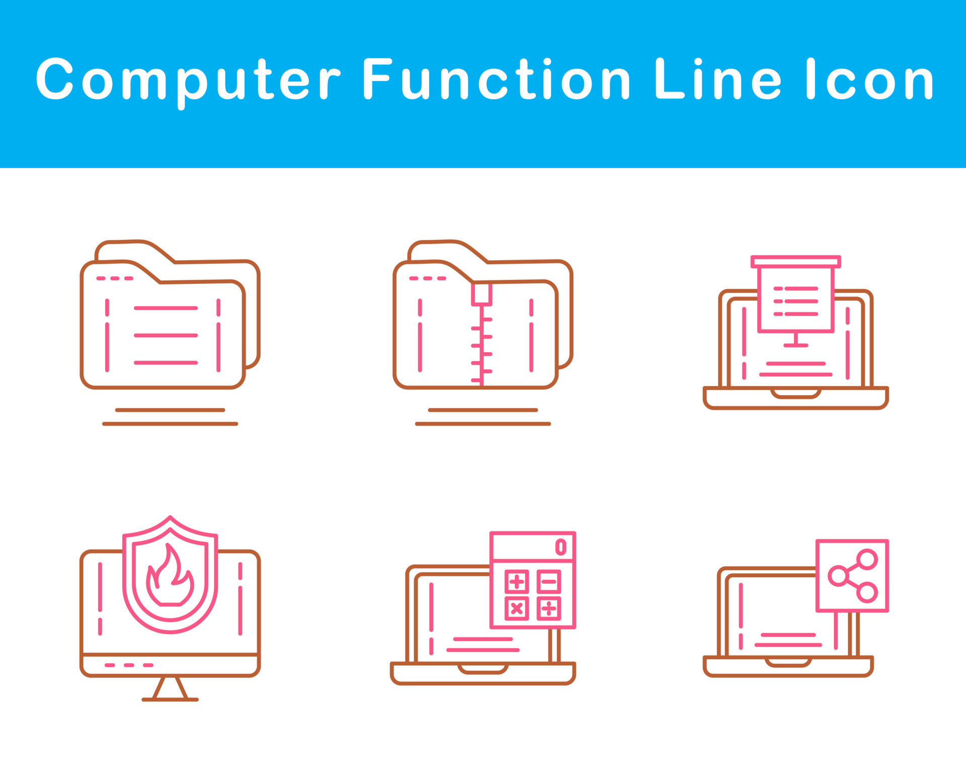 Computer Function Vector Icon Set 21459103 Vector Art at Vecteezy