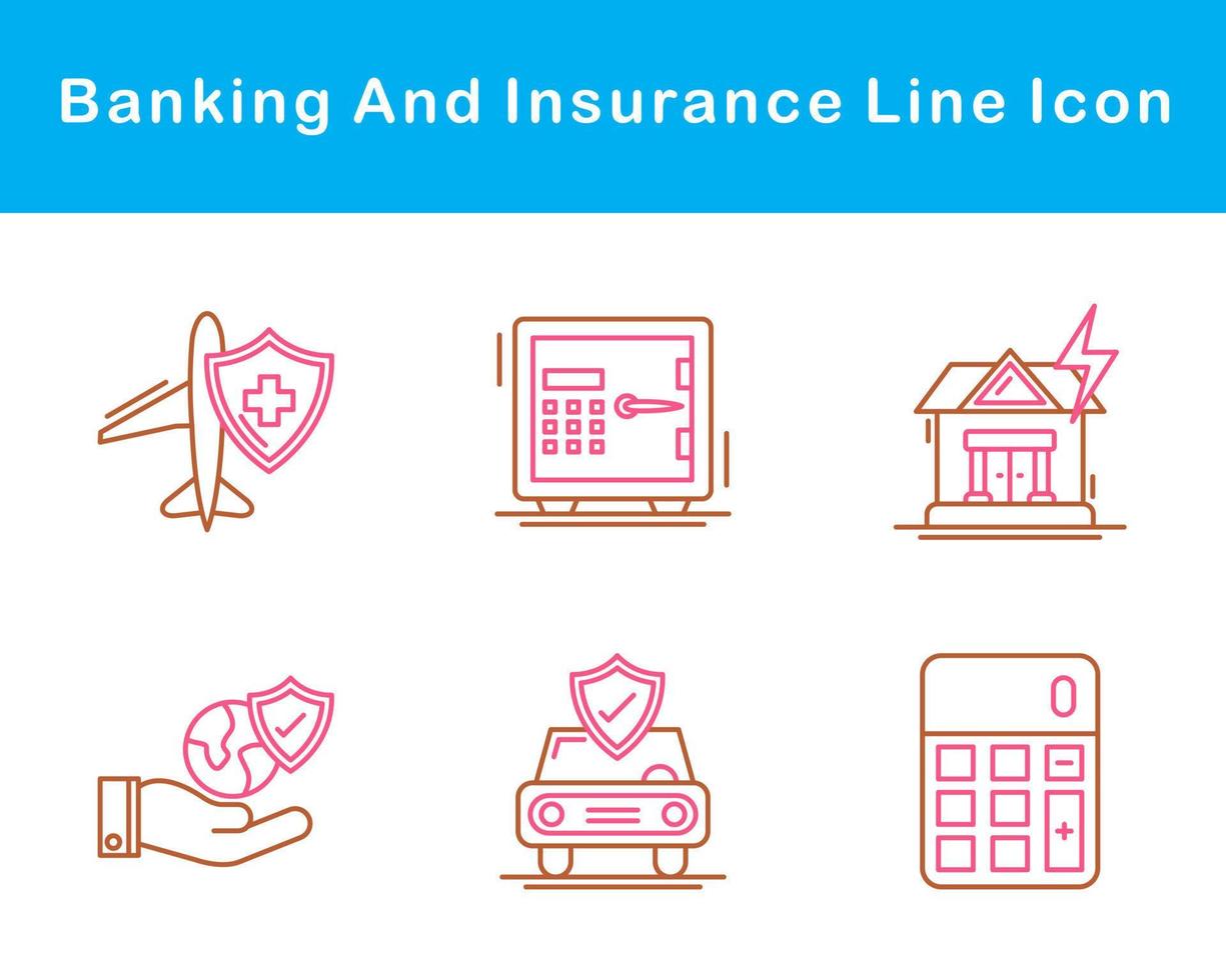 Banking And Protection Vector Icon Set