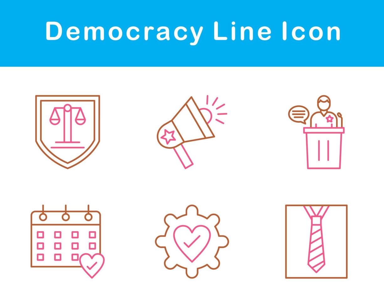 Democracy Vector Icon Set