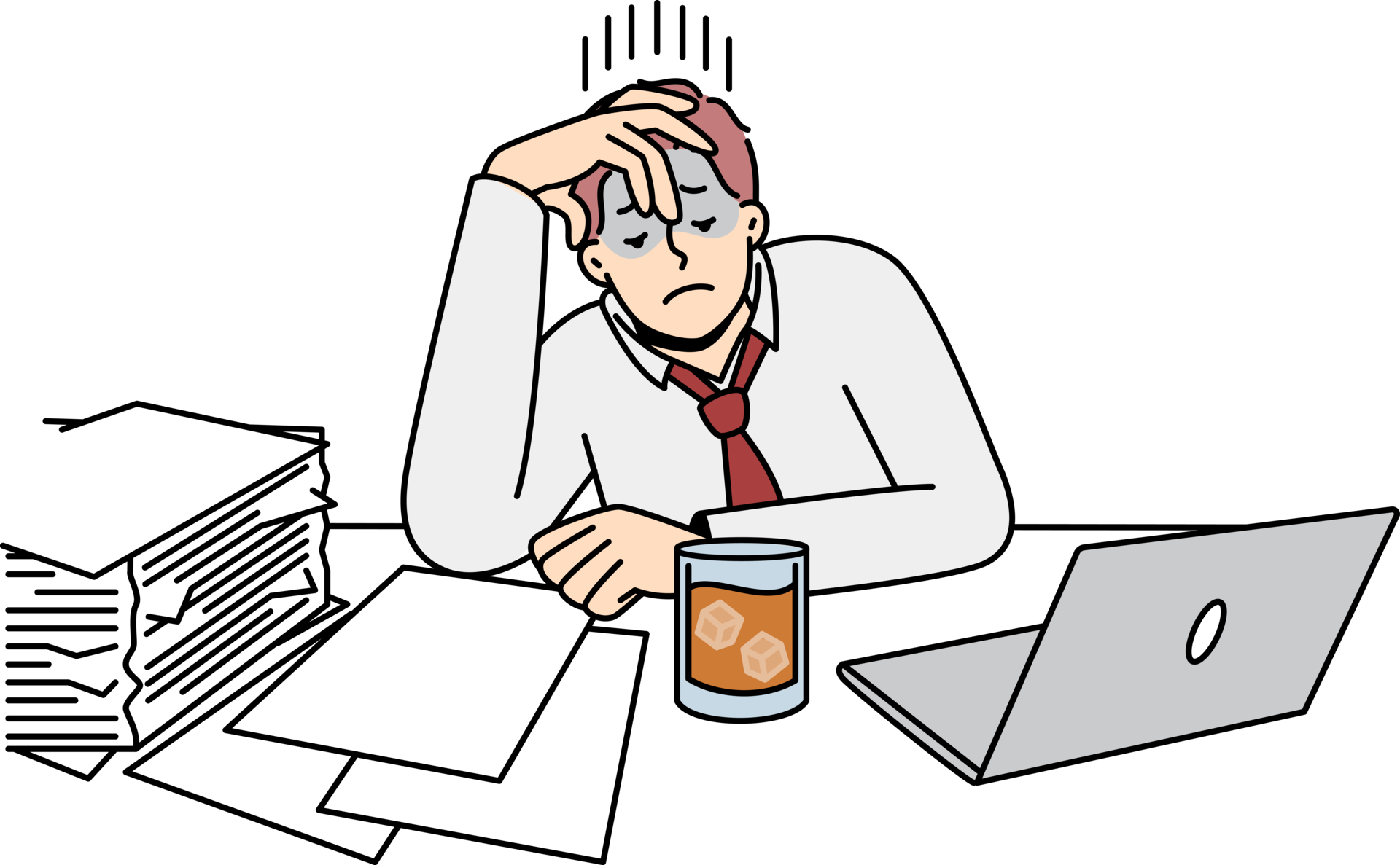 Free Tired Businessman Overwhelmed With Work 21459326 PNG With free-tired-businessman-overwhelmed-with-work-21459326-png-with