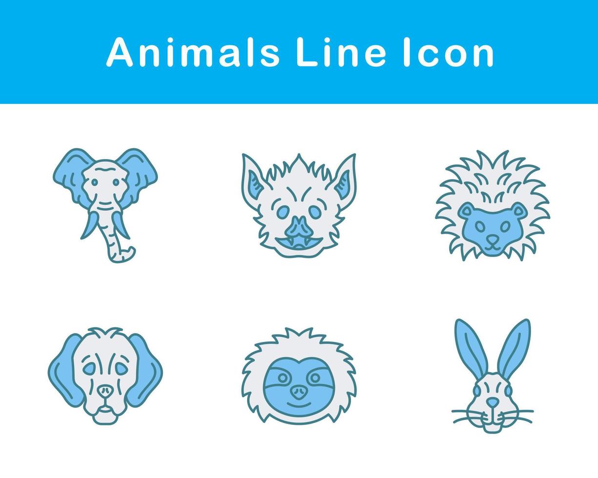 animales vector icono conjunto