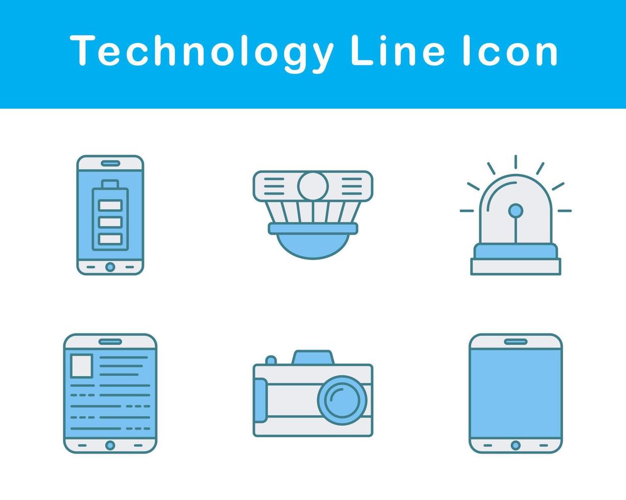 tecnología vector icono conjunto