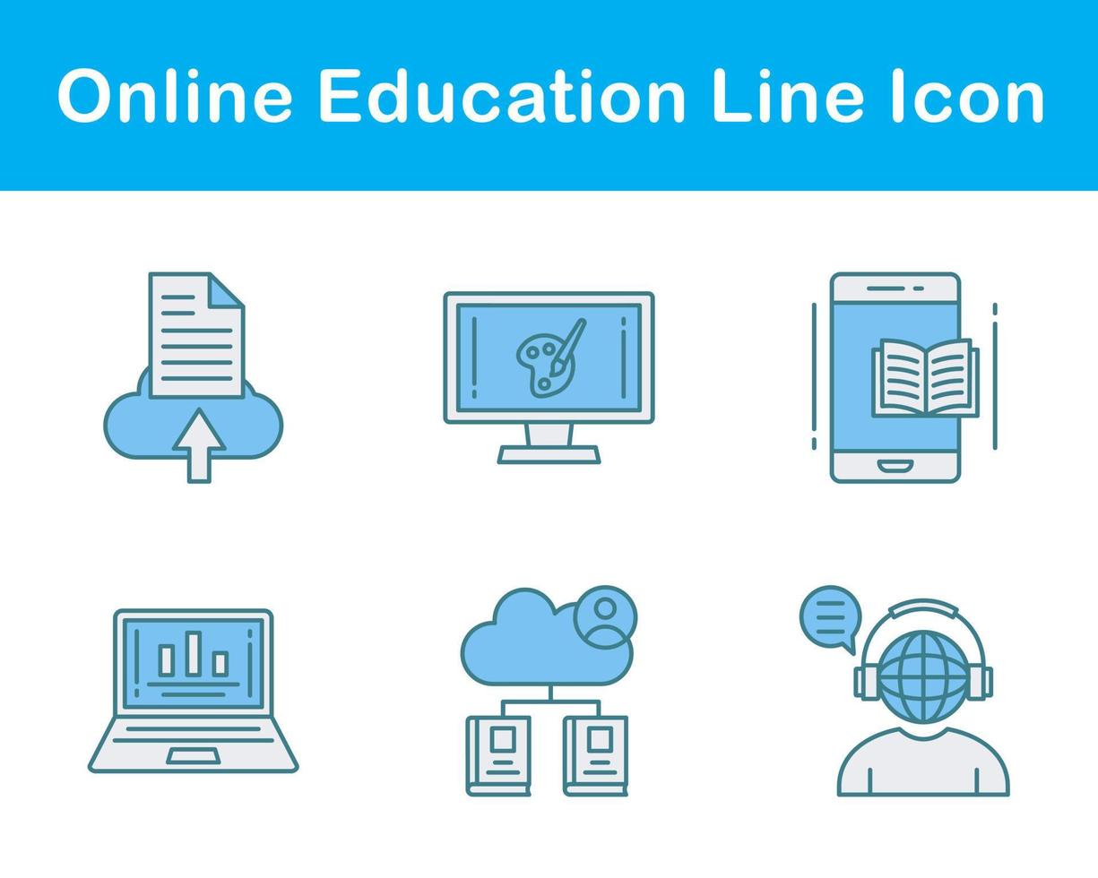 Online Education Vector Icon Set