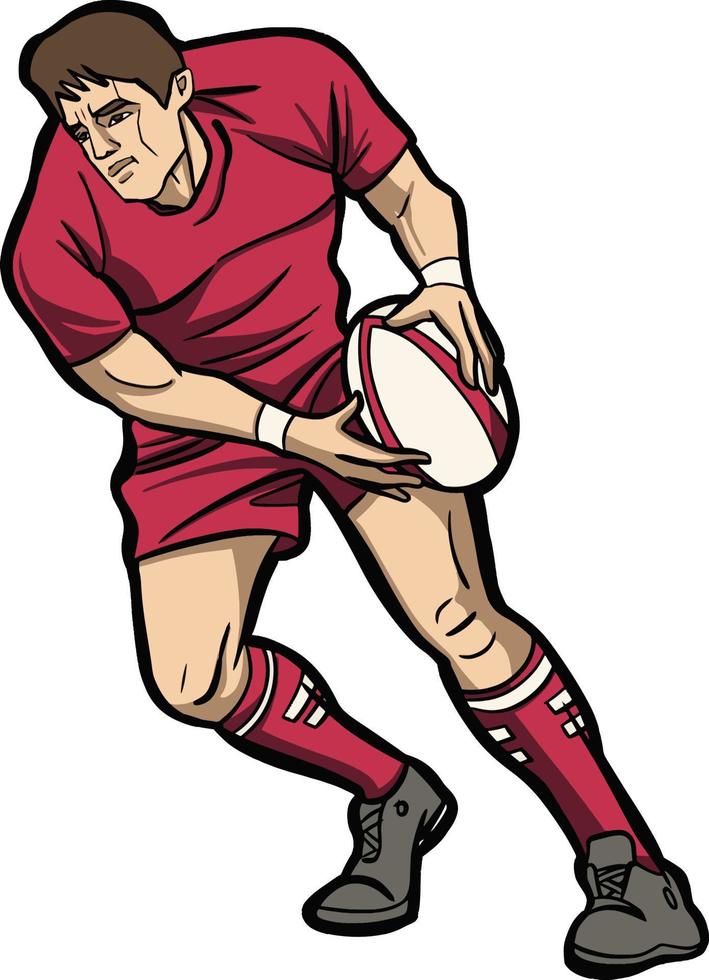 rugby player sport athlete vector