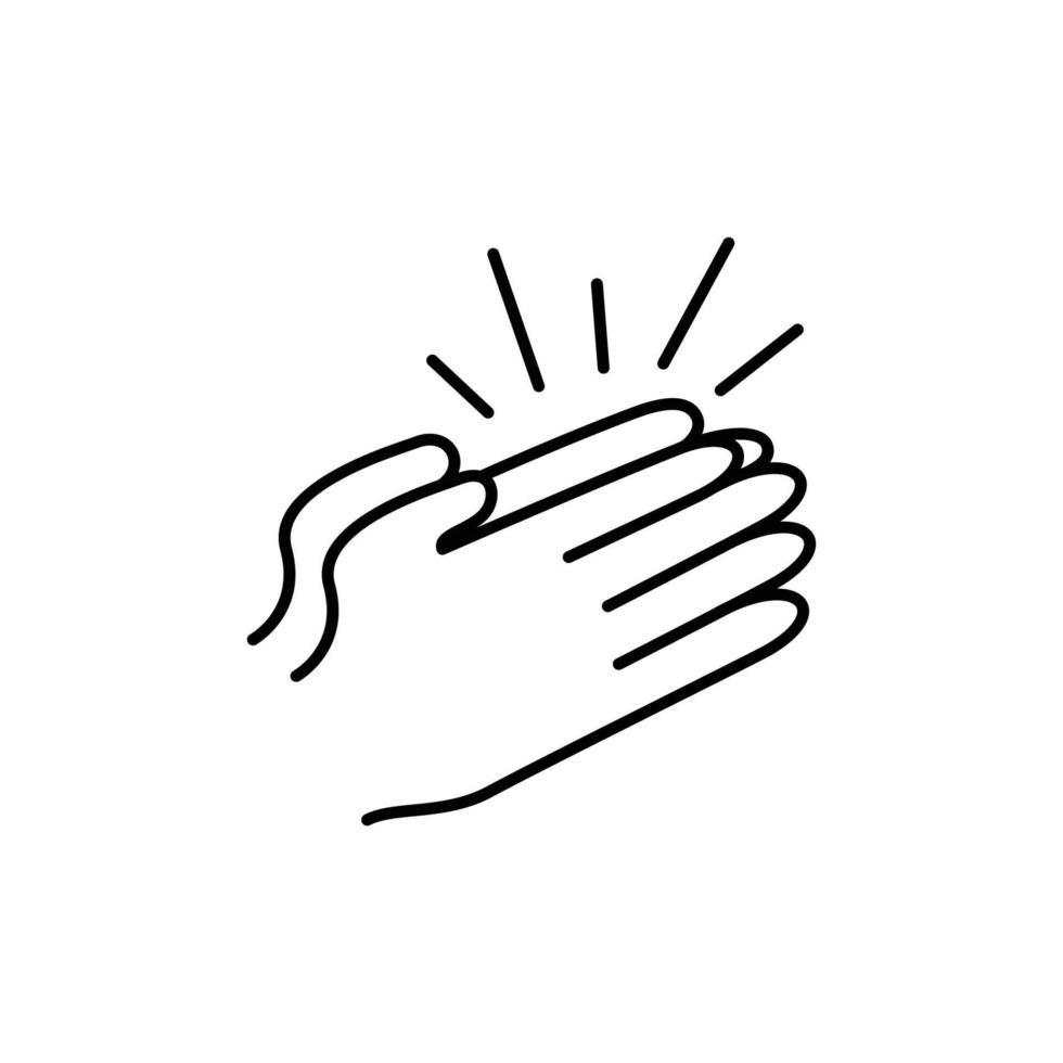 clap hand gesture icon design. appreciation sign and symbol. vector