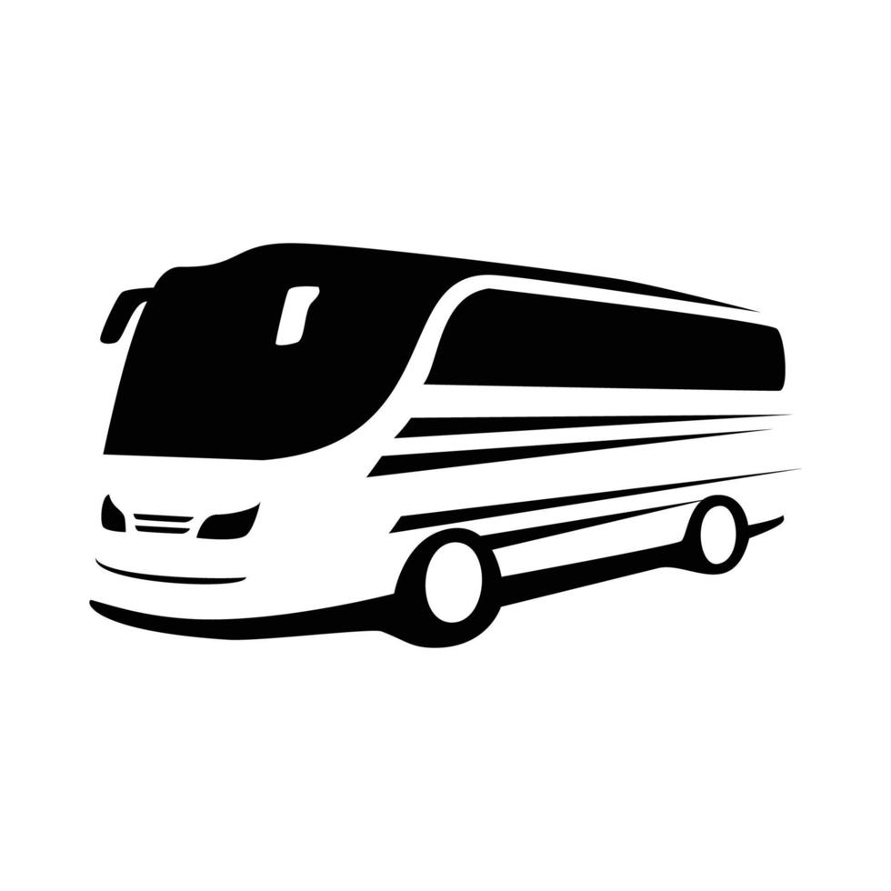 autobús silueta diseño. viaje transporte firmar y símbolo. vector