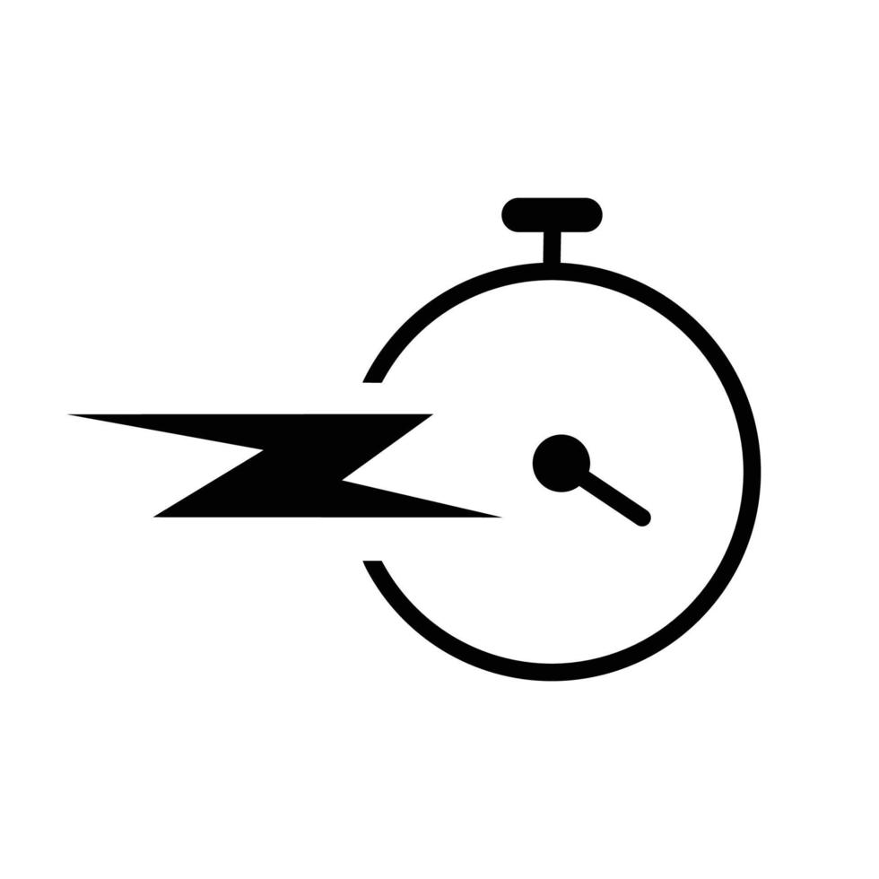 fast time icon design. quick delivery sign and symbol. watch vector illustration.