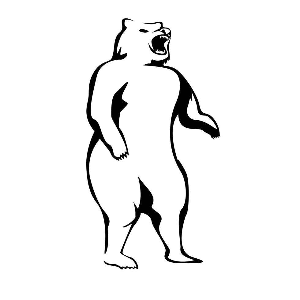 bear silhouette logo design. wild animal sign and symbol. vector