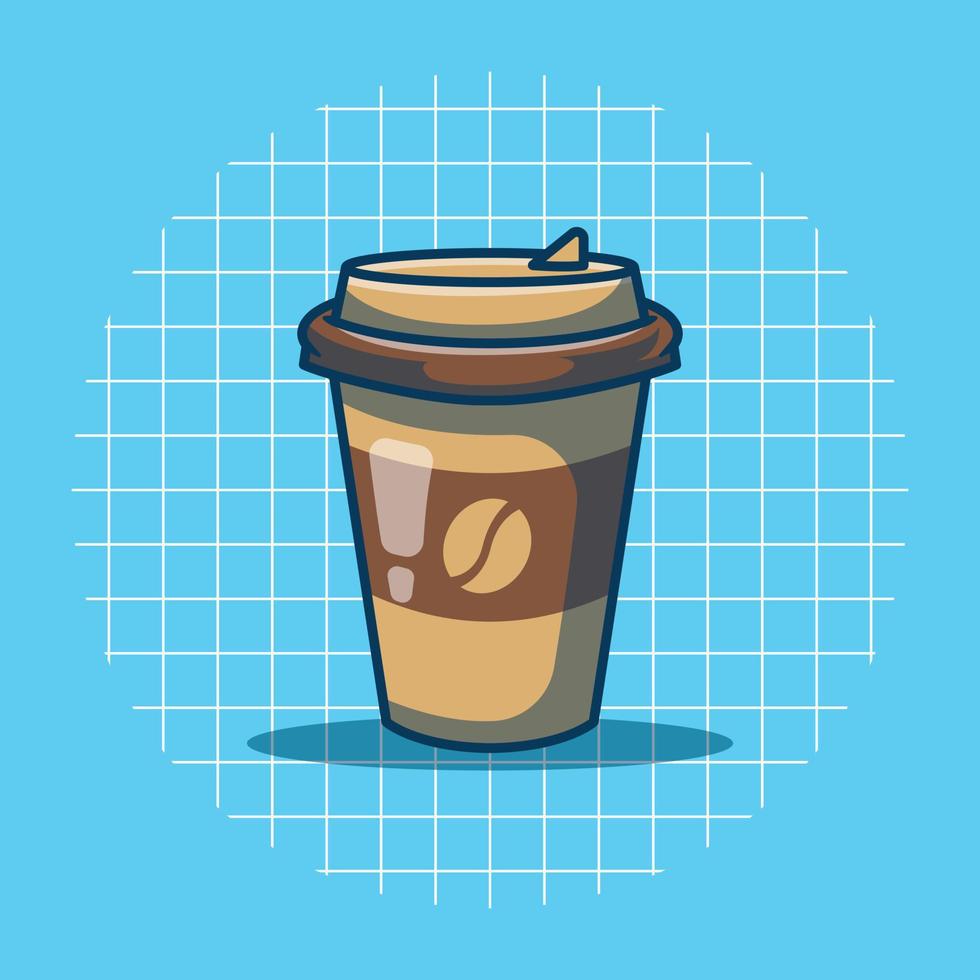 Vector illustration of coffee. Flat cartoon style.