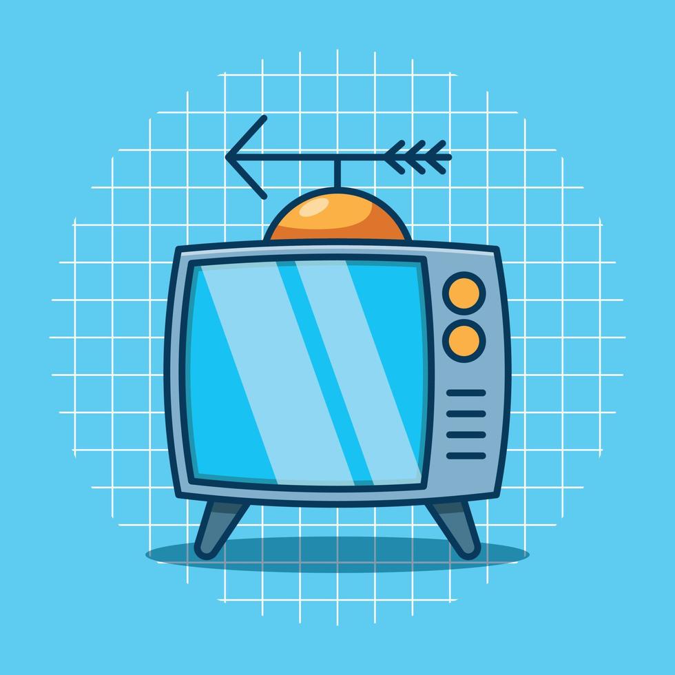 Television Vector Cartoon Illustration Icon. Flat Cartoon Style.