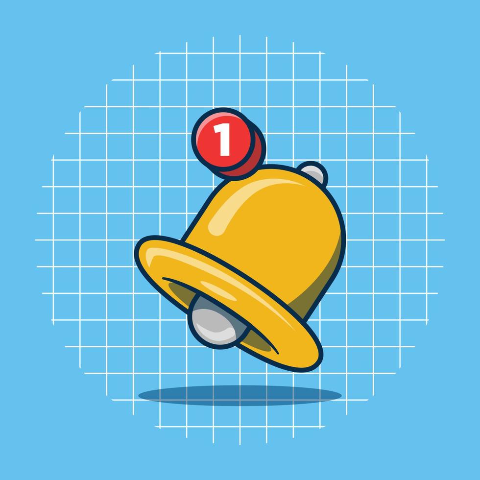 Notification Bell Vector Icon Illustration