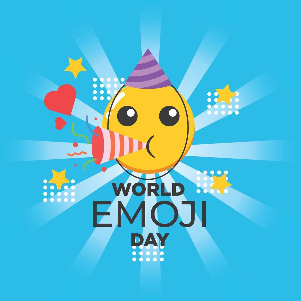 Vector illustration of world emoji day