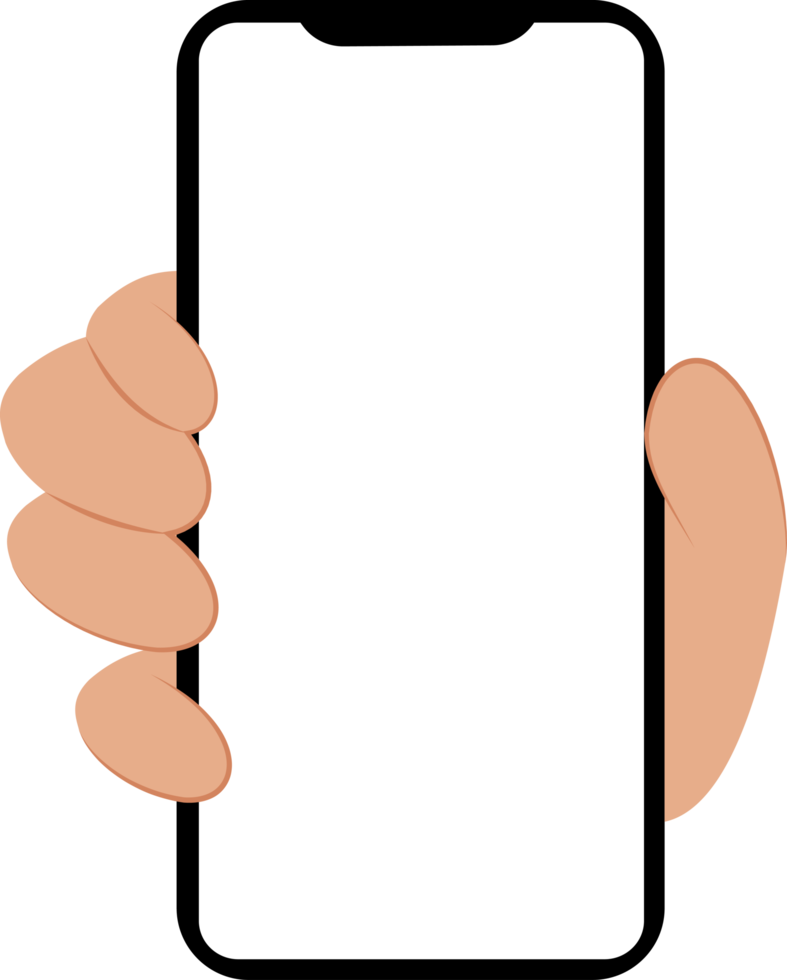 hand icon showing handphone screen png