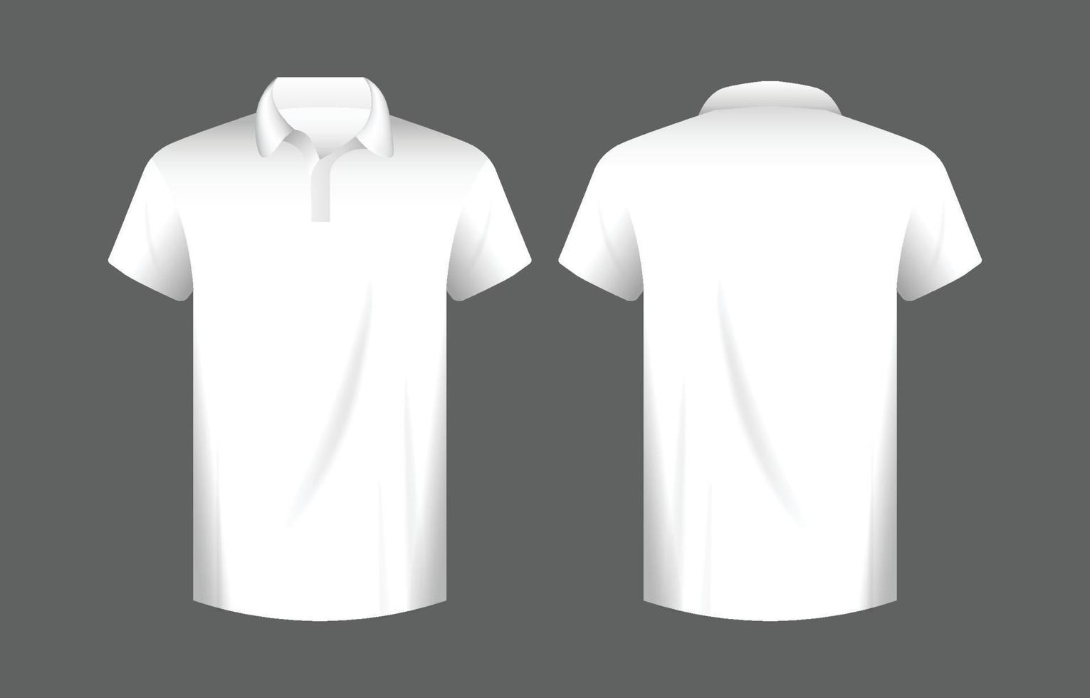 3d polo blanco modelo vector