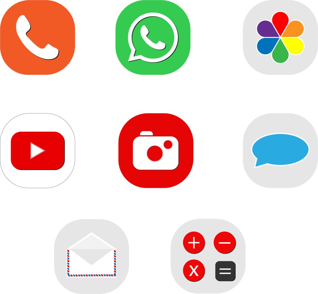 A set of mobile phone icons png