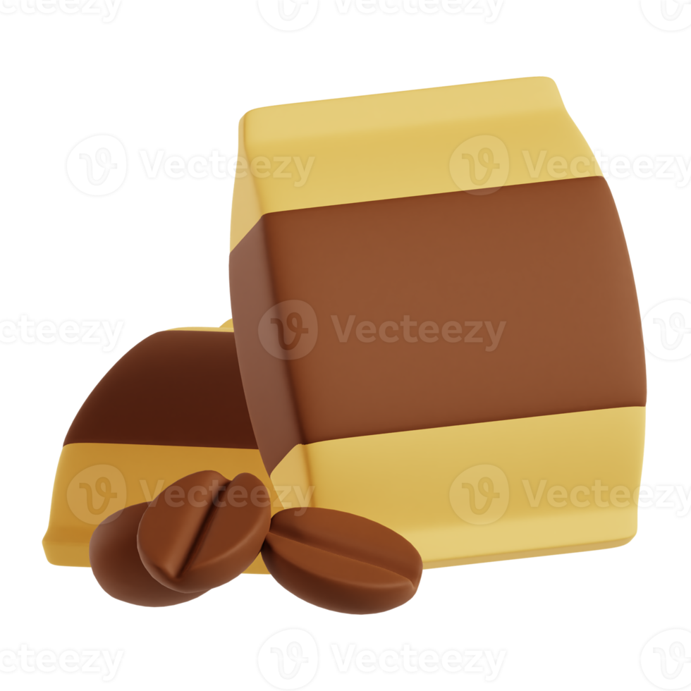 Packaged Coffee 3D png