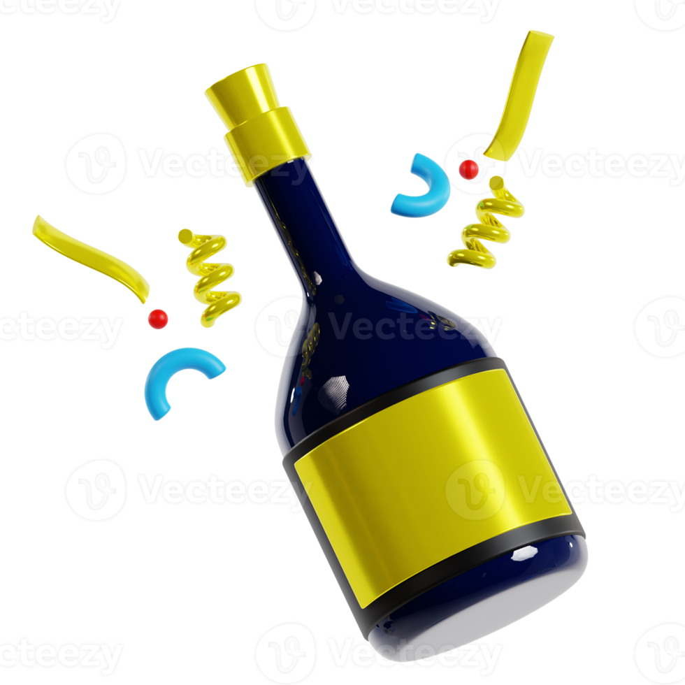 3d vino botella png