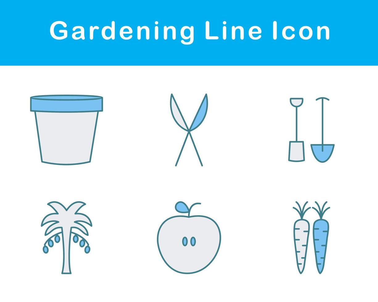 jardinería vector icono conjunto