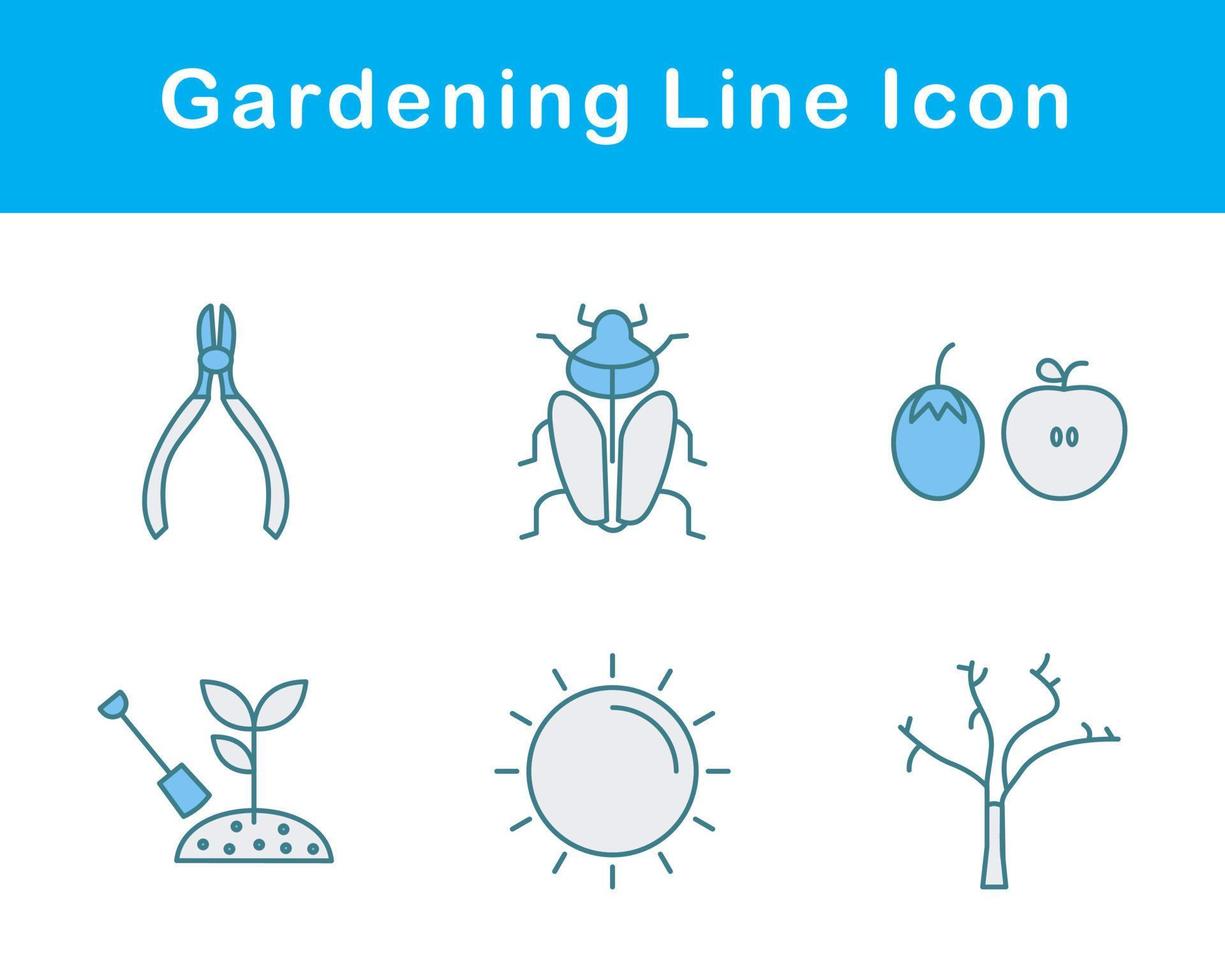 jardinería vector icono conjunto