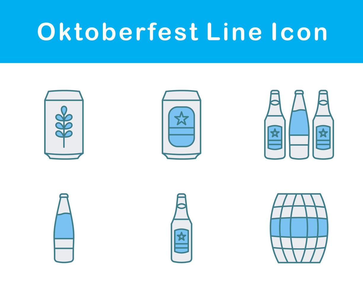 Oktoberfest vector icono conjunto