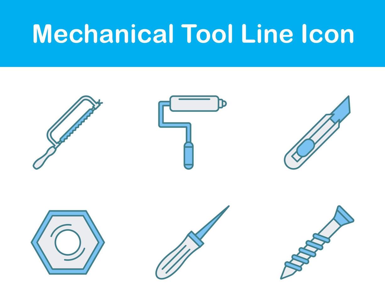 Mechanical Tool Vector Icon Set