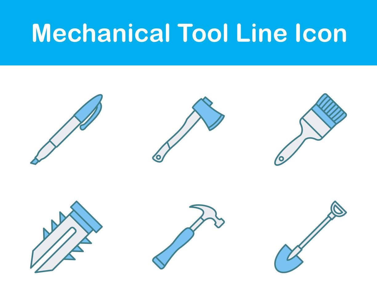 Mechanical Tool Vector Icon Set