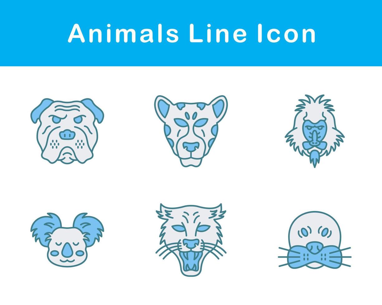 animales vector icono conjunto