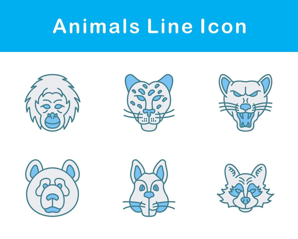 animales vector icono conjunto