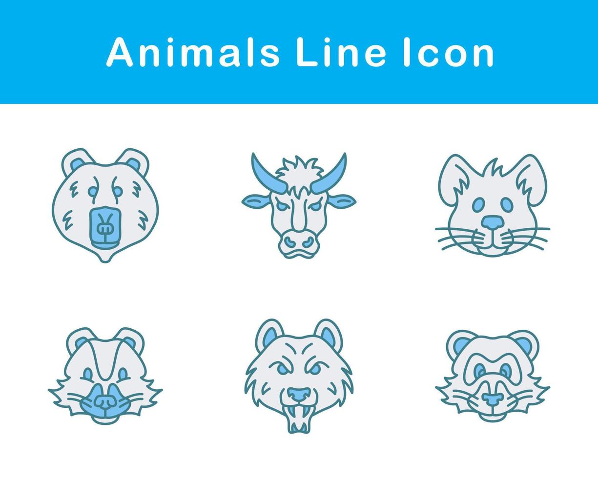 animales vector icono conjunto