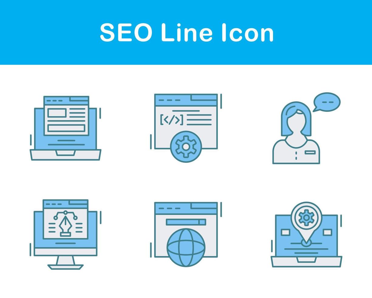 seo vector icono conjunto