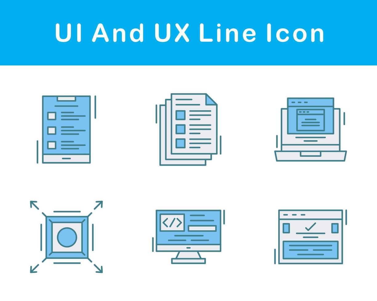 ui y ux vector icono conjunto