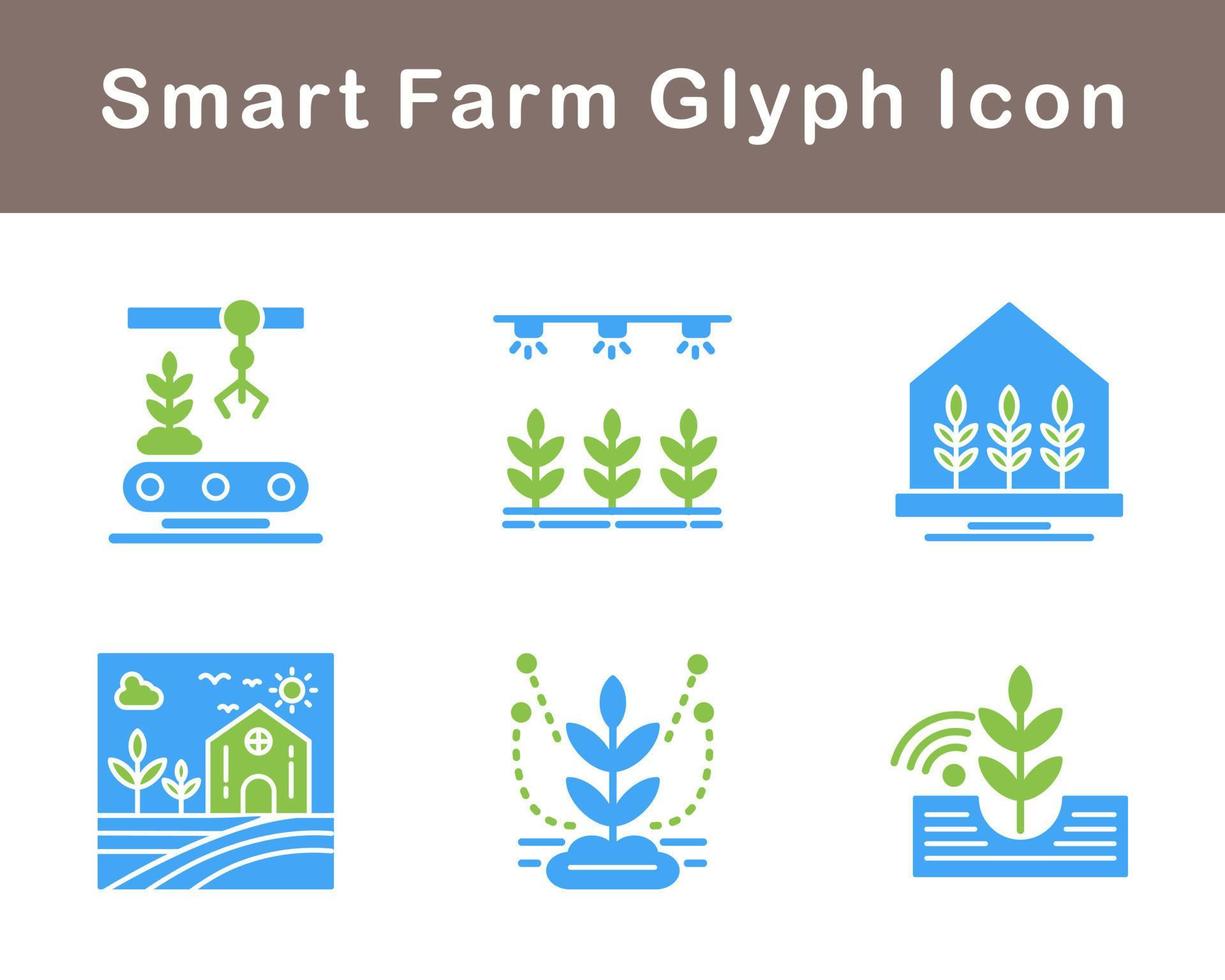 Smart Farm Vector Icon Set