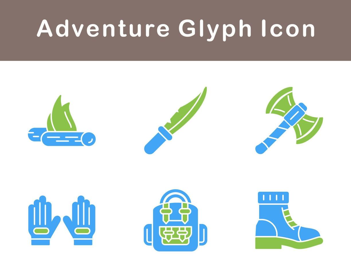 conjunto de iconos de vector de aventura