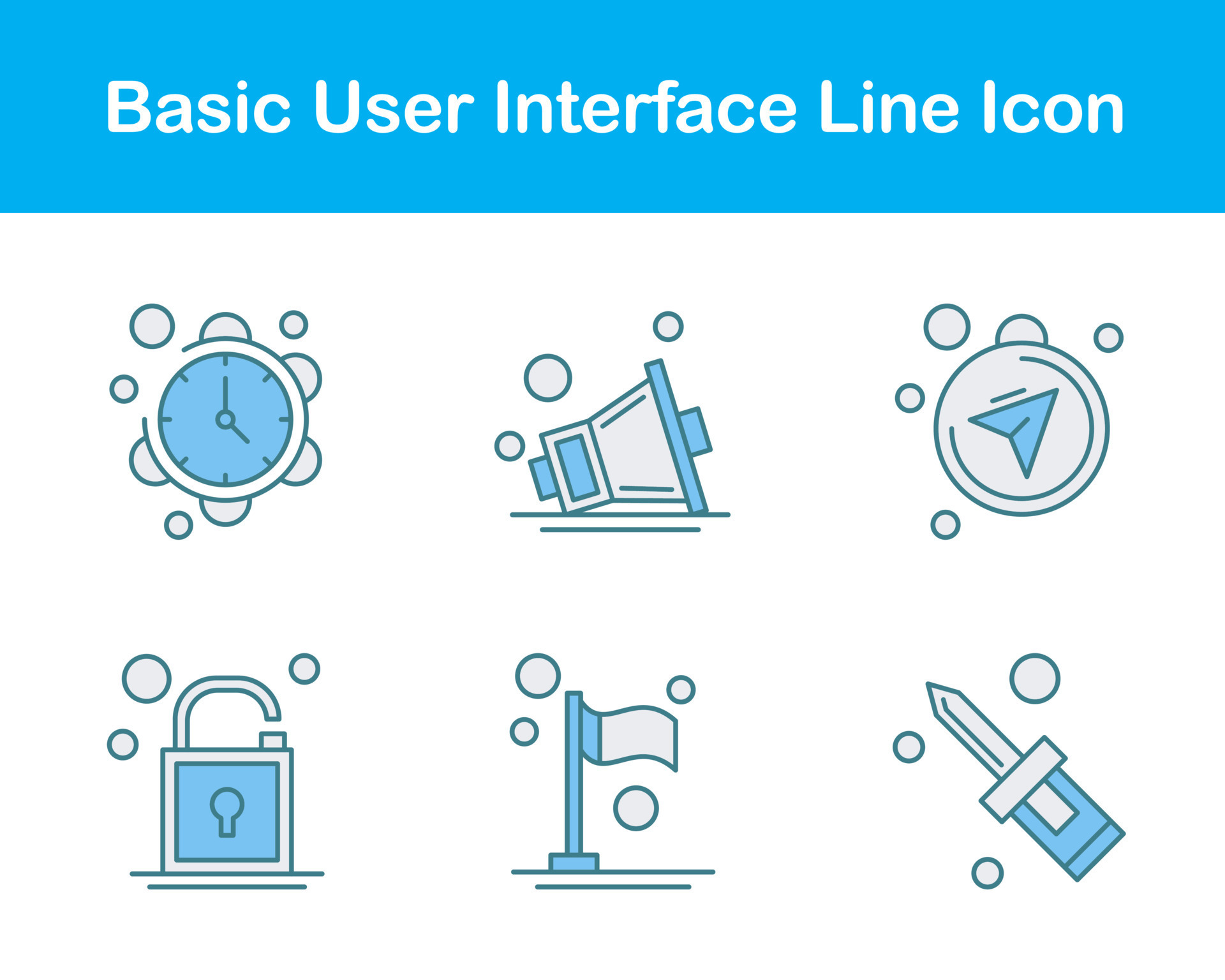 Basic User Interface Vector Icon Set 21460289 Vector Art at Vecteezy