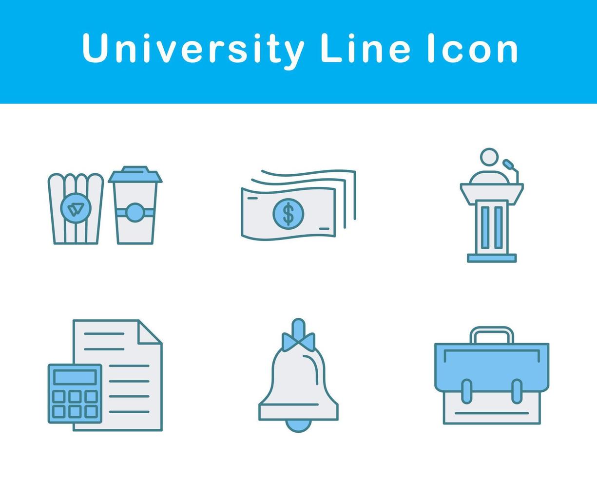 Universidad vector icono conjunto