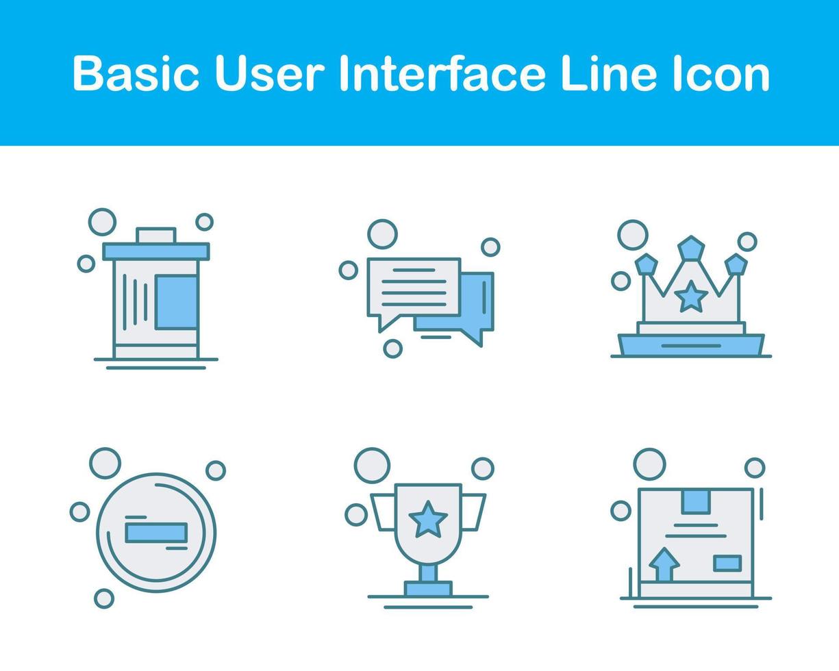 básico usuario interfaz vector icono conjunto