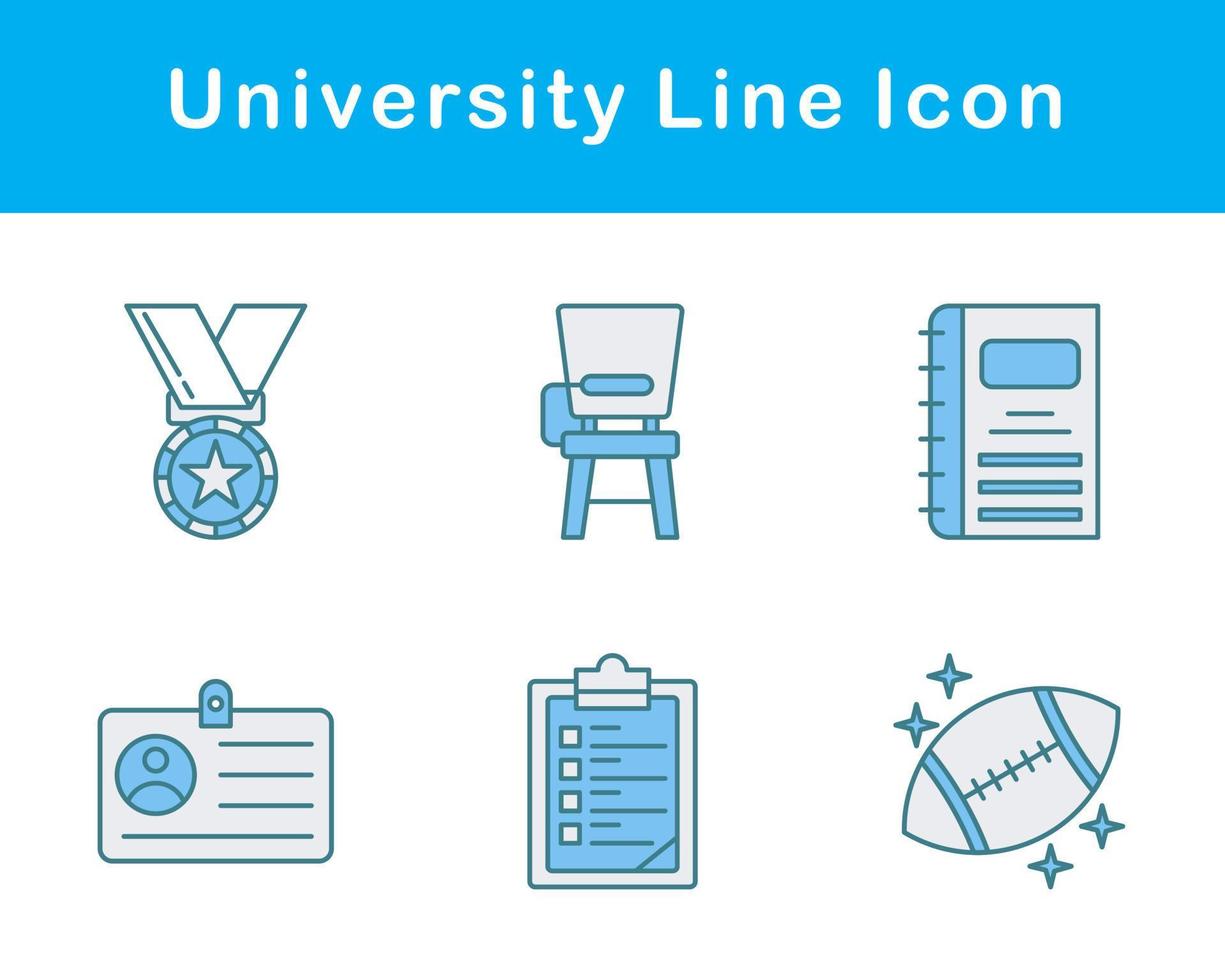 Universidad vector icono conjunto