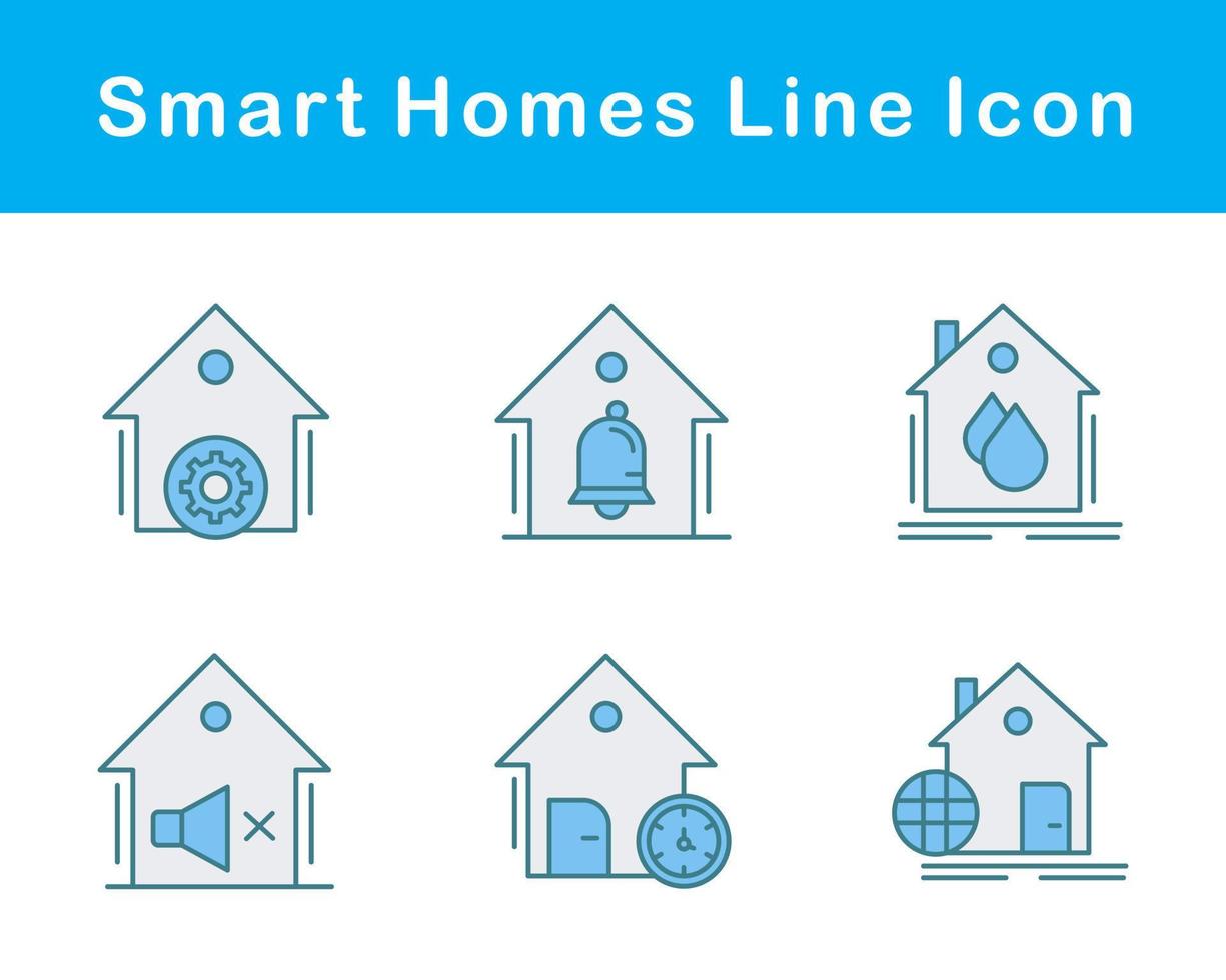 inteligente casas vector icono conjunto