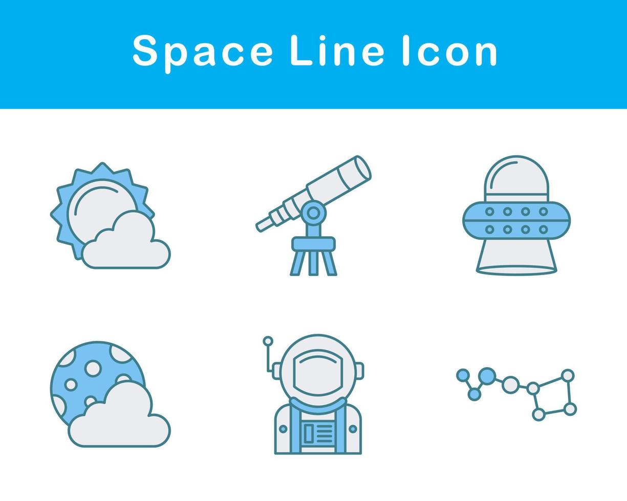 espacio vector icono conjunto