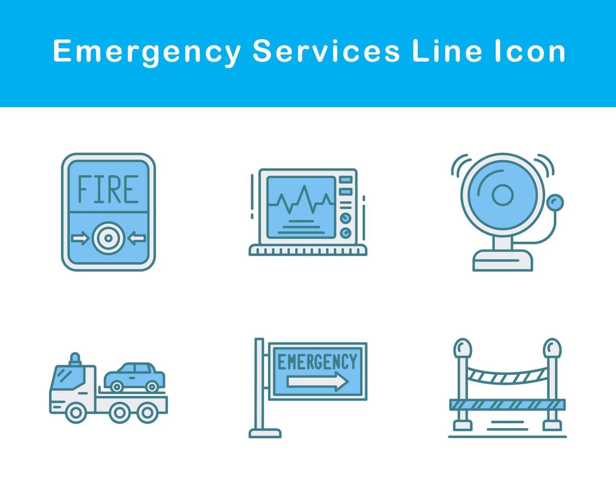 Emergency Services Vector Icon Set