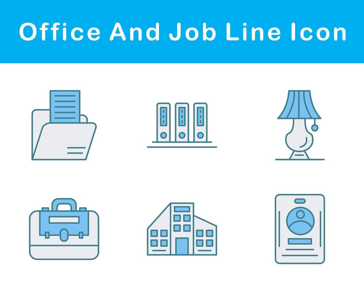 Work Office And Job Vector Icon Set
