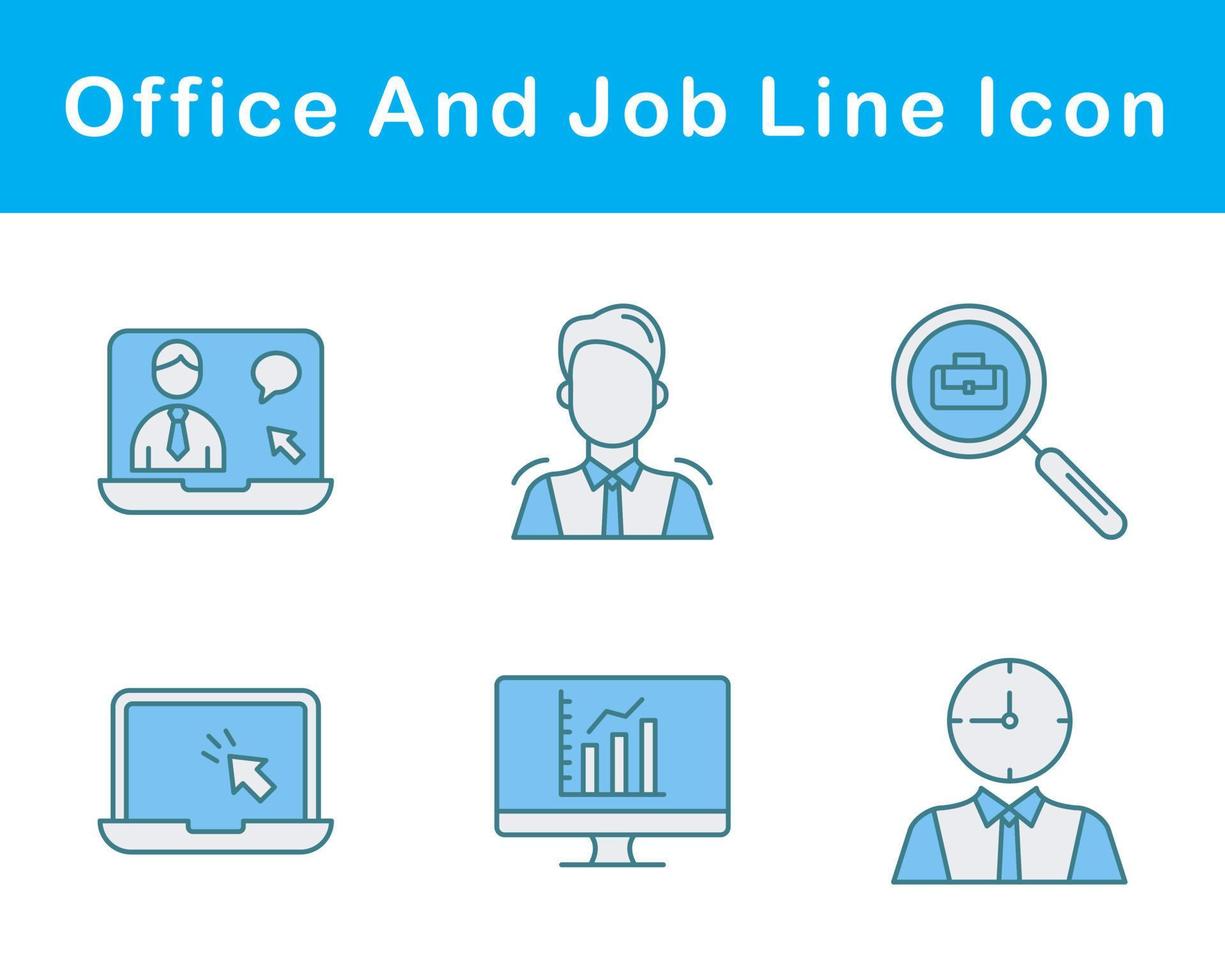Work Office And Job Vector Icon Set