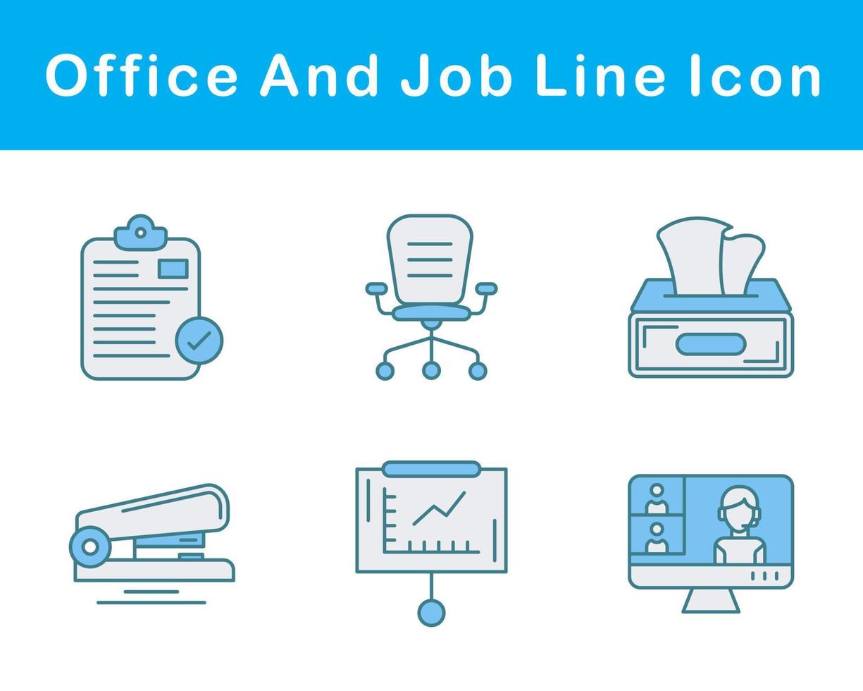 Work Office And Job Vector Icon Set