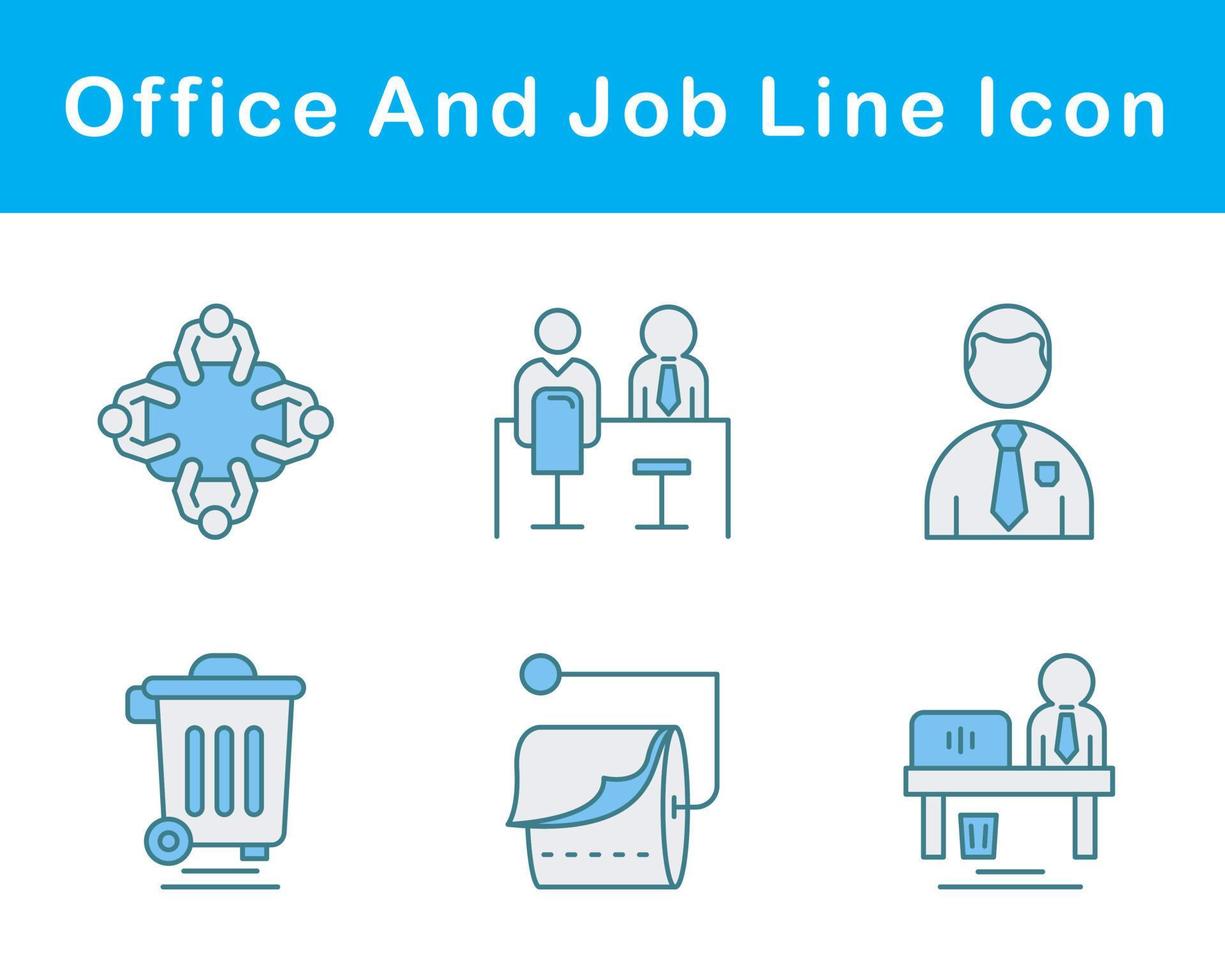 Work Office And Job Vector Icon Set