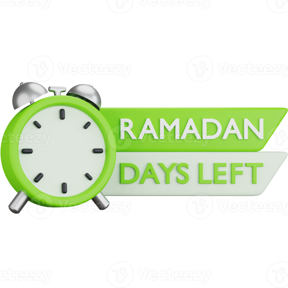 3D Icon Illustration ramadan days left png