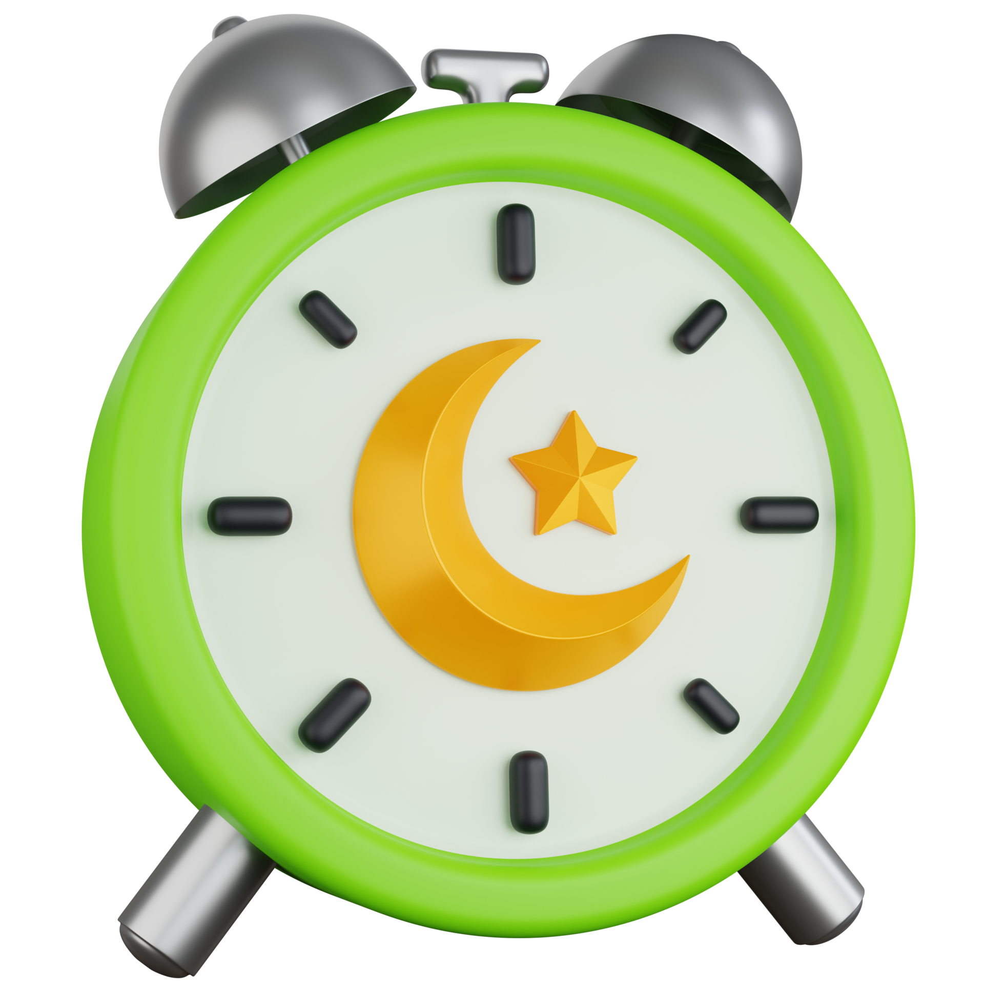 3D Icon Illustration Ramadan Alarm Clock 21460652 PNG
