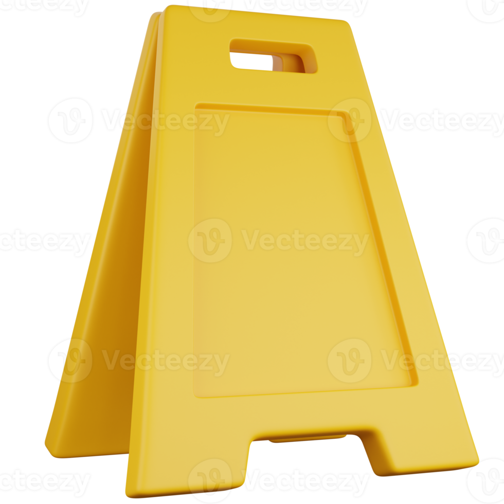 3D Icon Illustration Floor Warning Board png